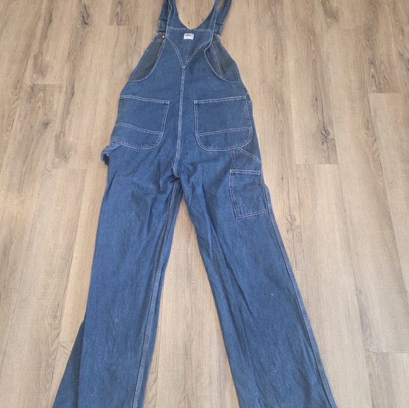 Liberty Bib Overalls Mens 34x34 Blue Denim Workwear Carpenter Pockets Utility - Picture 5 of 7